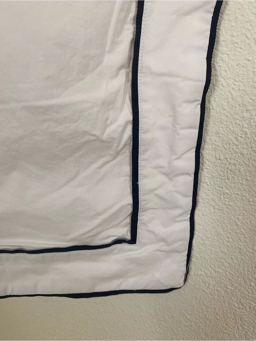 Crate & Barrel White Black Chandler Cotton Pillow Sham 26x26 in Minimalist Sleek